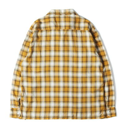 23SS オンブレチェック レーヨン混 オープンカラー シャツ (SD Ombre Check Shirt)