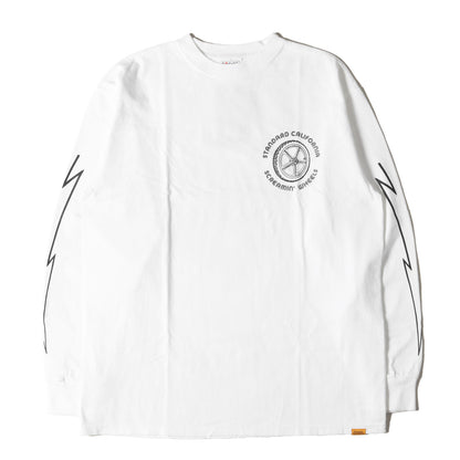 23AW × Screamin Wheels グラフィック ロングスリーブ Tシャツ (Screamin Wheels × SD Old School Lightning Long Sleeve T)
