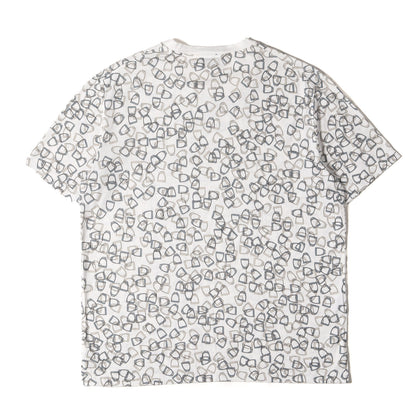 総柄プリント クルーネック Tシャツ