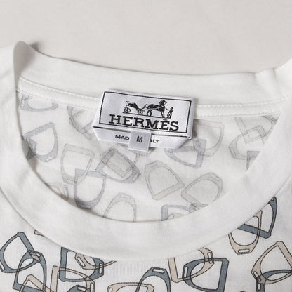 総柄プリント クルーネック Tシャツ