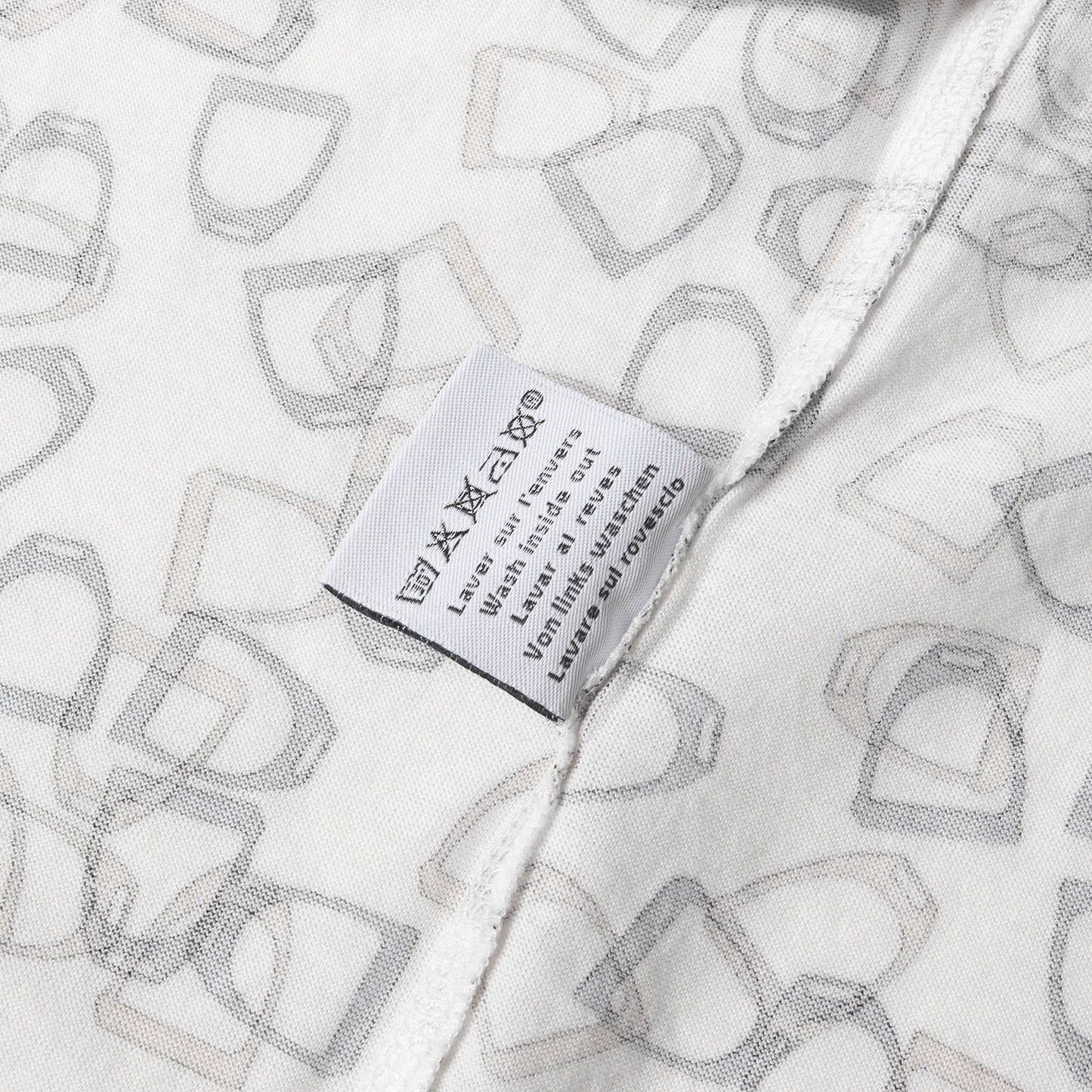 総柄プリント クルーネック Tシャツ