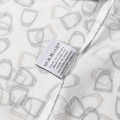 総柄プリント クルーネック Tシャツ