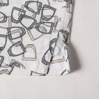 総柄プリント クルーネック Tシャツ