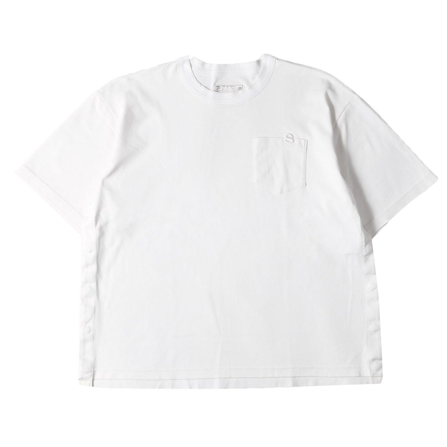 23SS サイドスナップボタン付き コットンジャージー ポケット Tシャツ(Cotton Jersey T-Shirt)