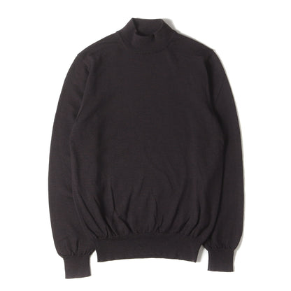 21AW モックネック ハイゲージ ウール ニット (21-15-0642-872) / MADE IN ITALY