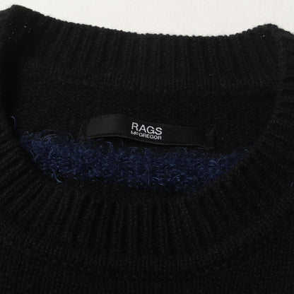 ボーダー クルーネック ウール ニット セーター (211737603)