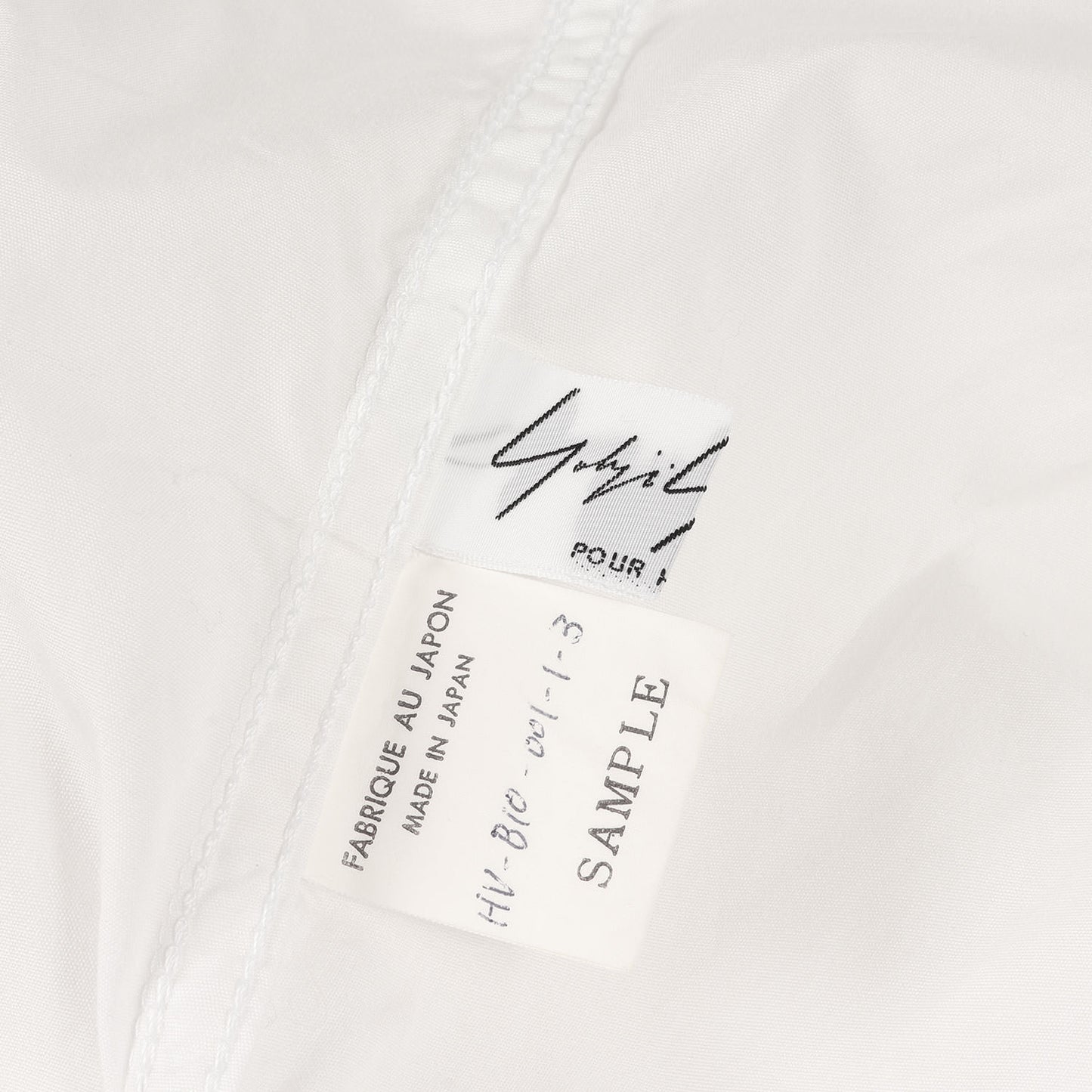 環縫い ブロード 衿マチ付 ロング シャツ (HV-B10-001) / POUR HOMME SAMPLE