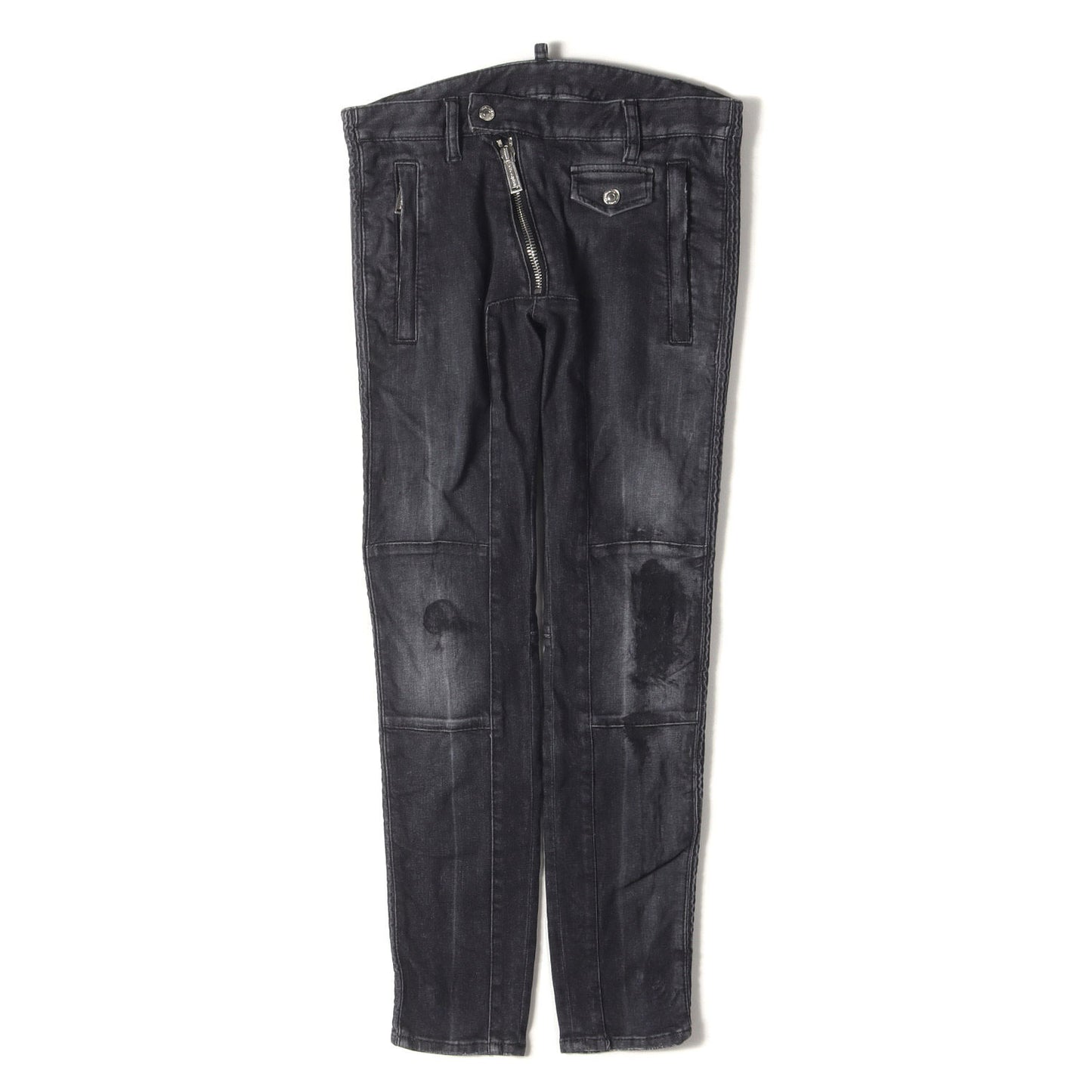 20AW ペイント加工 ストレッチ デニム スキニー パンツ (S74KB0414 S30503)