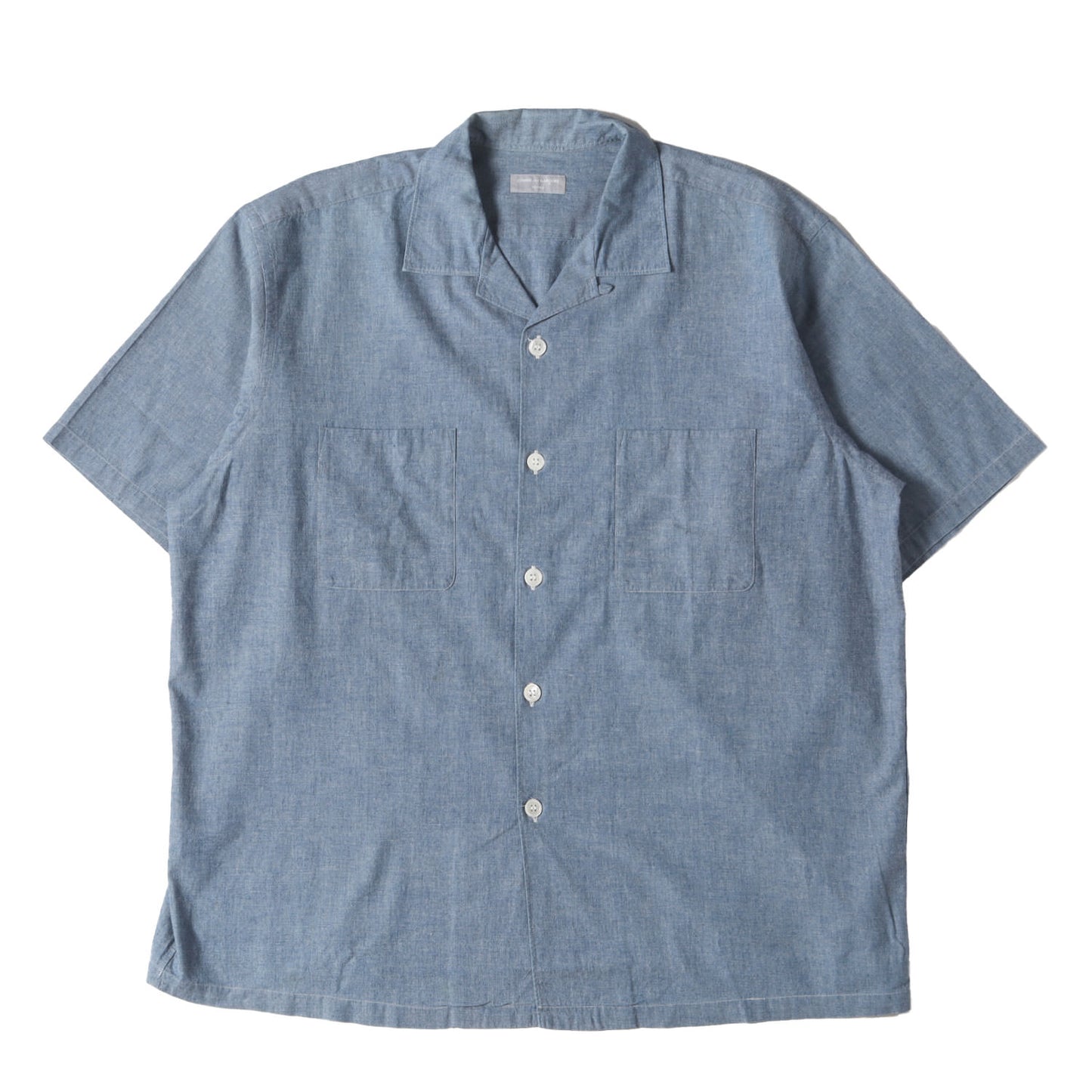 99AW 田中オム シャンブレー オープンカラー オーバーサイズ 半袖 シャツ (HB-020130)