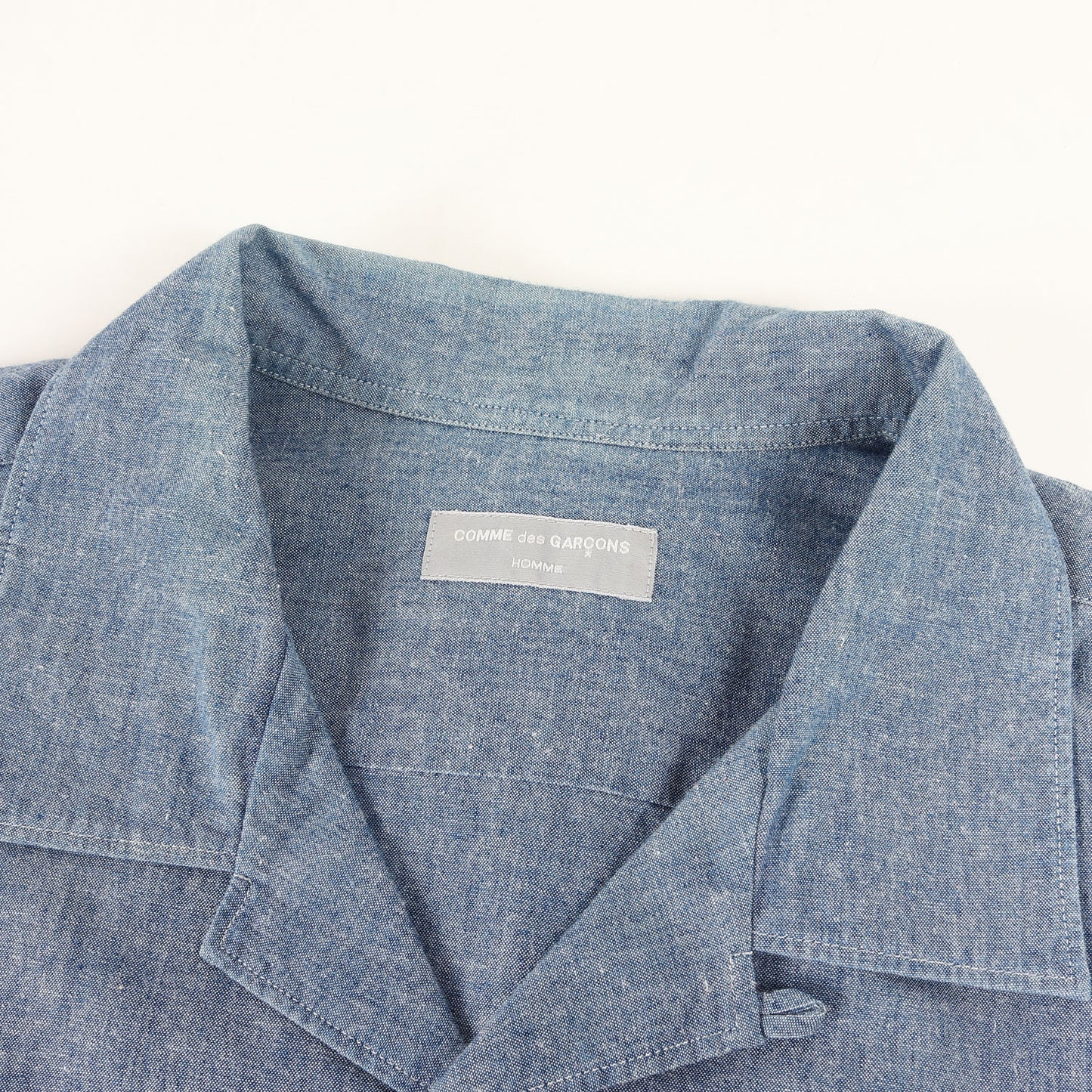 99AW 田中オム シャンブレー オープンカラー オーバーサイズ 半袖 シャツ (HB-020130)