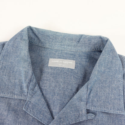 99AW 田中オム シャンブレー オープンカラー オーバーサイズ 半袖 シャツ (HB-020130)