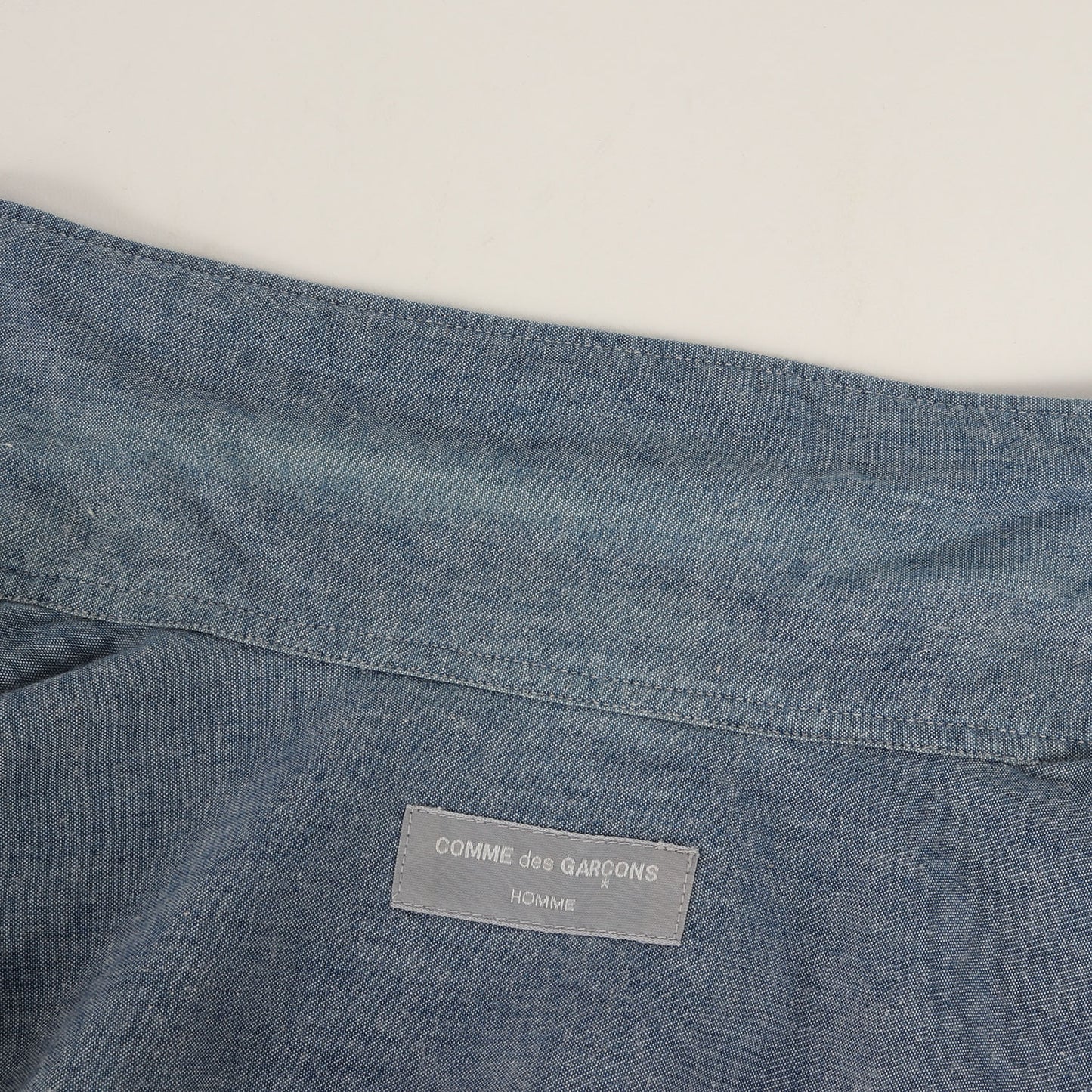 99AW 田中オム シャンブレー オープンカラー オーバーサイズ 半袖 シャツ (HB-020130)