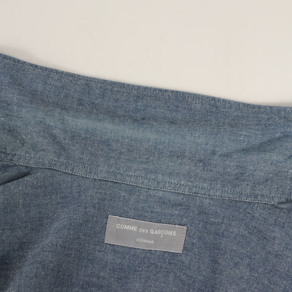 99AW 田中オム シャンブレー オープンカラー オーバーサイズ 半袖 シャツ (HB-020130)