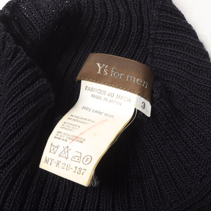 00AW モックネック リブ編み ウール ニット (MT-K28-137) / Y's for men