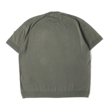 25SS スリーブ アイコン 半袖 ハイゲージ シルクコットン ニット (GIRCOLLO TRICOT K10919C00011 M6329)