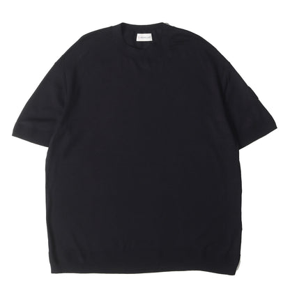 25SS スリーブ アイコン ハイゲージ シルクコットン 半袖 ニット Tシャツ (GIRCOLLO TRICOT K10919C00011 M6329)