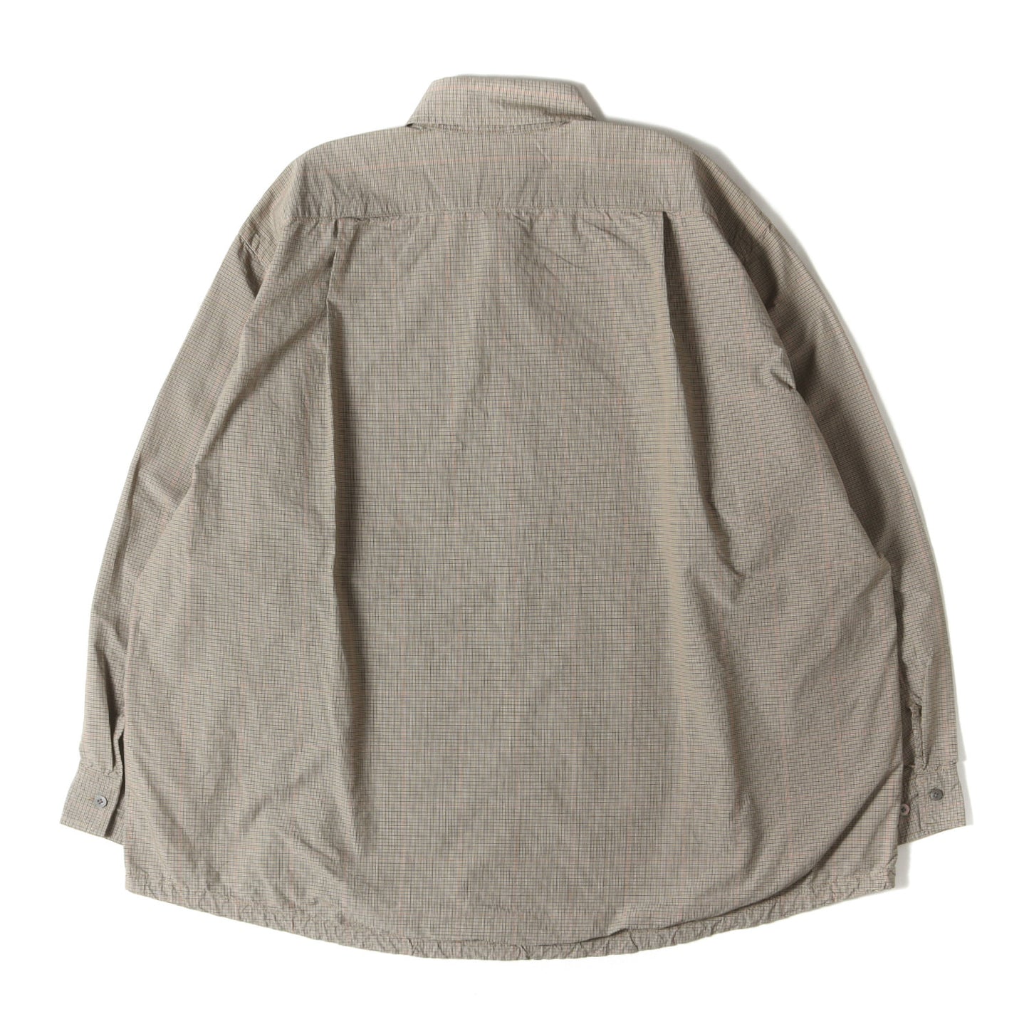 ガンクラブチェック コットンナイロン オーバーサイズ シャツ ジャケット (GENERALLY SHIRTS 211-03)