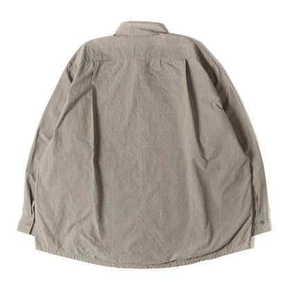 ガンクラブチェック コットンナイロン オーバーサイズ シャツ ジャケット (GENERALLY SHIRTS 211-03)