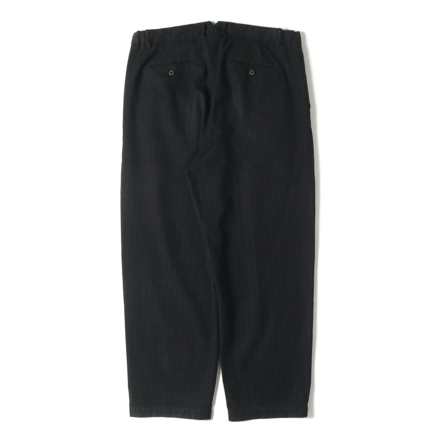 ネップ マルチ ピン ストライプ ツイル スラックス パンツ / ジッパーフライ