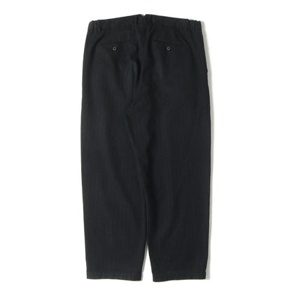 ネップ マルチ ピン ストライプ ツイル スラックス パンツ / ジッパーフライ