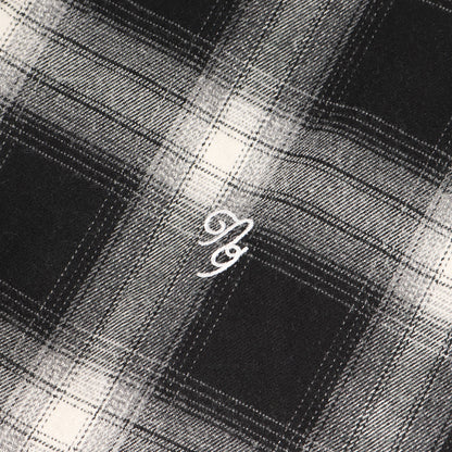 25SS スウェットフード付き オンブレチェック ツイルフランネル シャツ (COTTON TWILL OMBRE CHECK HOODIE SHIRT)