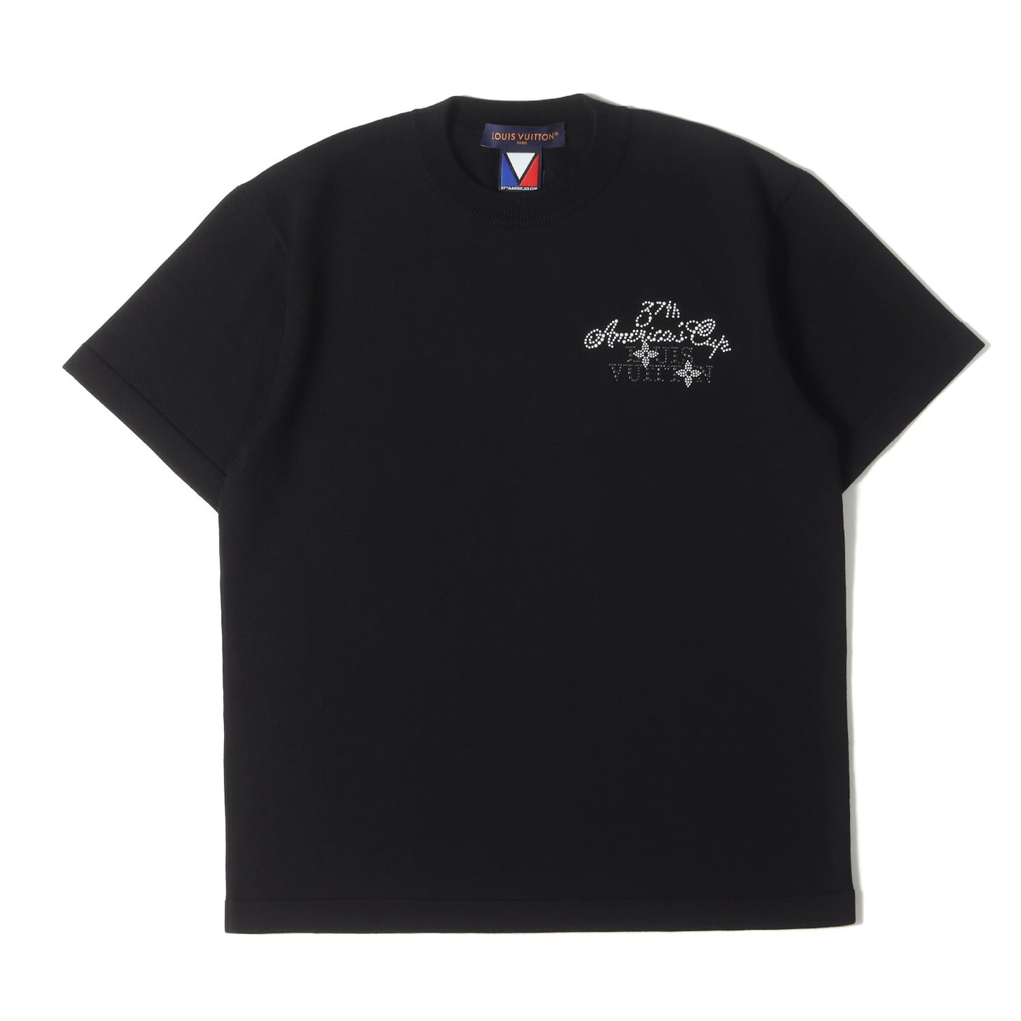 24AW アメリカズカップ エンベリッシュド ショートスリーブ コットン クルーネック Tシャツ (Embellished Short-Sleeved Cotton Crewneck 1AFVSA)