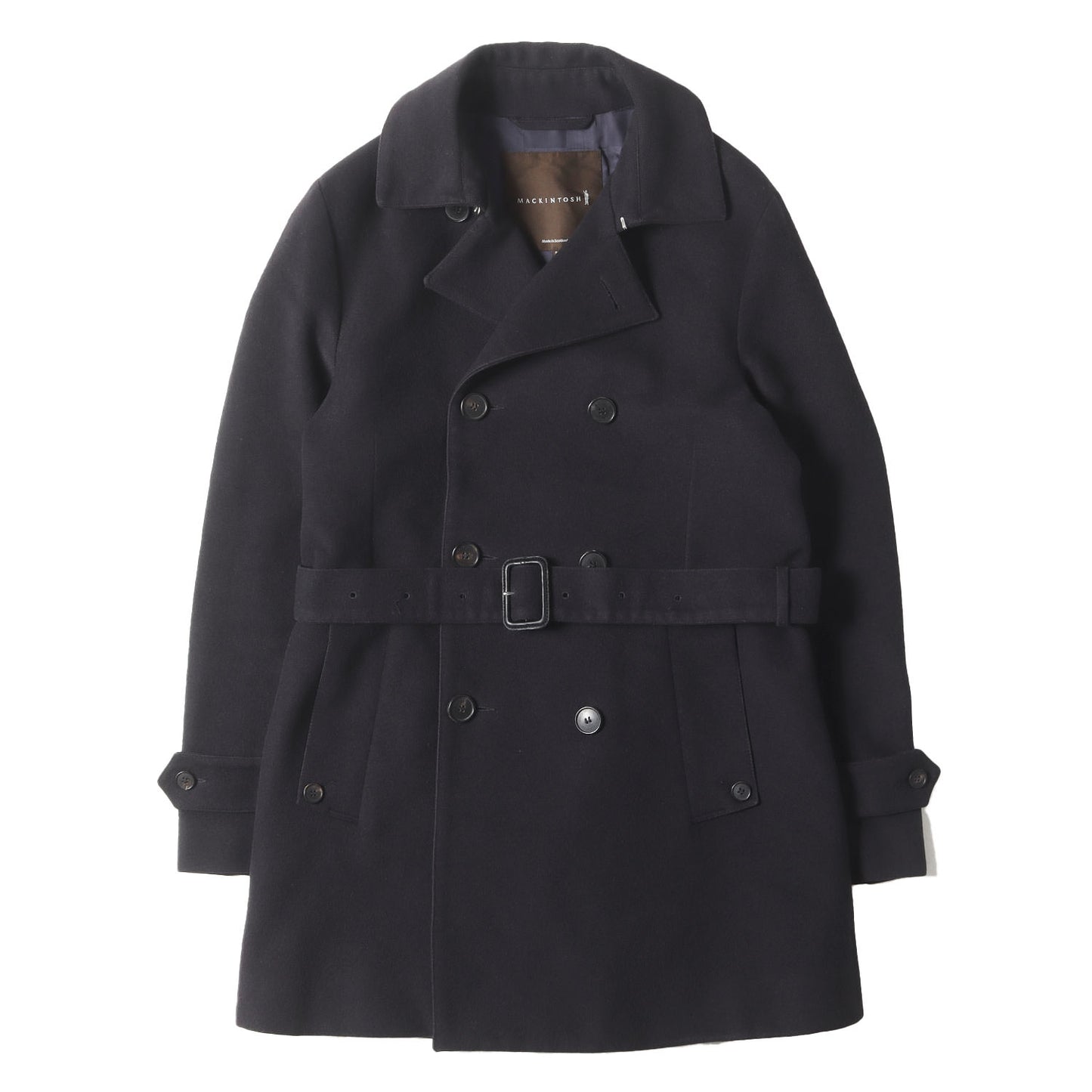 ウエストベルト ダブルブレスト ウール トレンチ コート (FETLAR) / MADE IN SCOTLAND