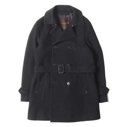 ウエストベルト ダブルブレスト ウール トレンチ コート (FETLAR) / MADE IN SCOTLAND