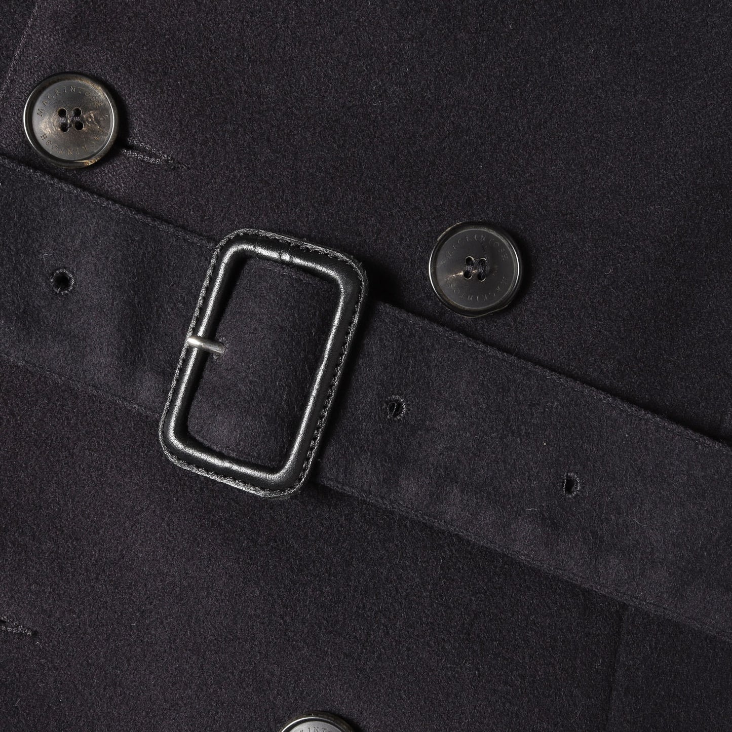 ウエストベルト ダブルブレスト ウール トレンチ コート (FETLAR) / MADE IN SCOTLAND