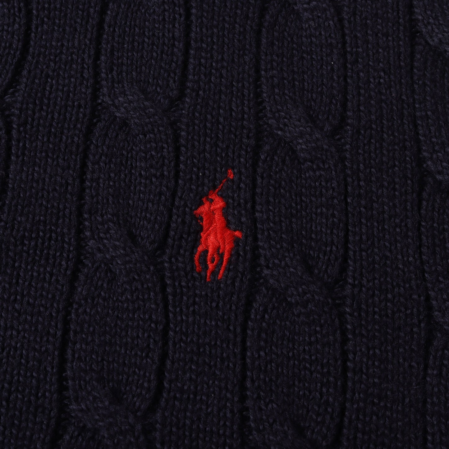 ケーブル編み ジップアップ ドライバーズ コットン ニット