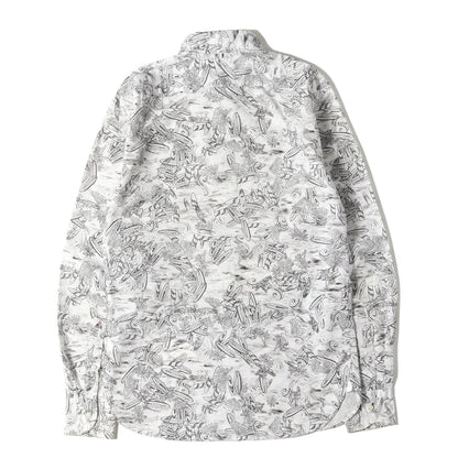 ジオメトリック 総柄 ドレス シャツ