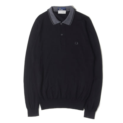 × JOHN SMEDLEY シーアイランドコットン ニット ロングスリーブ ポロシャツ / MADE IN ENGLAND