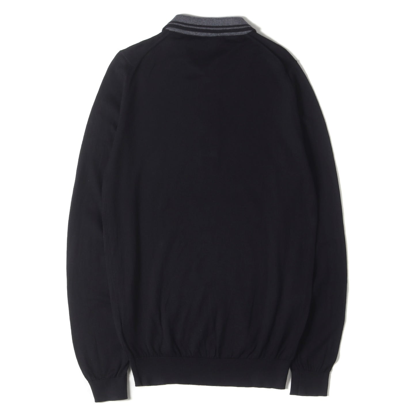 × JOHN SMEDLEY シーアイランドコットン ニット ロングスリーブ ポロシャツ / MADE IN ENGLAND