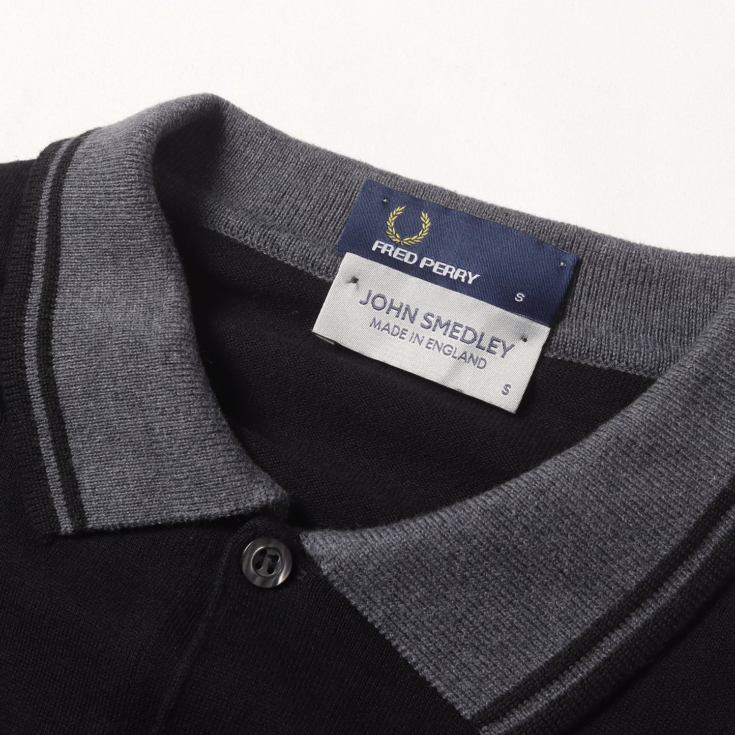 × JOHN SMEDLEY シーアイランドコットン ニット ロングスリーブ ポロシャツ / MADE IN ENGLAND