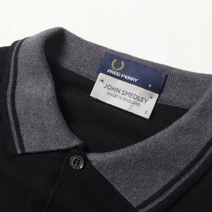 × JOHN SMEDLEY シーアイランドコットン ニット ロングスリーブ ポロシャツ / MADE IN ENGLAND