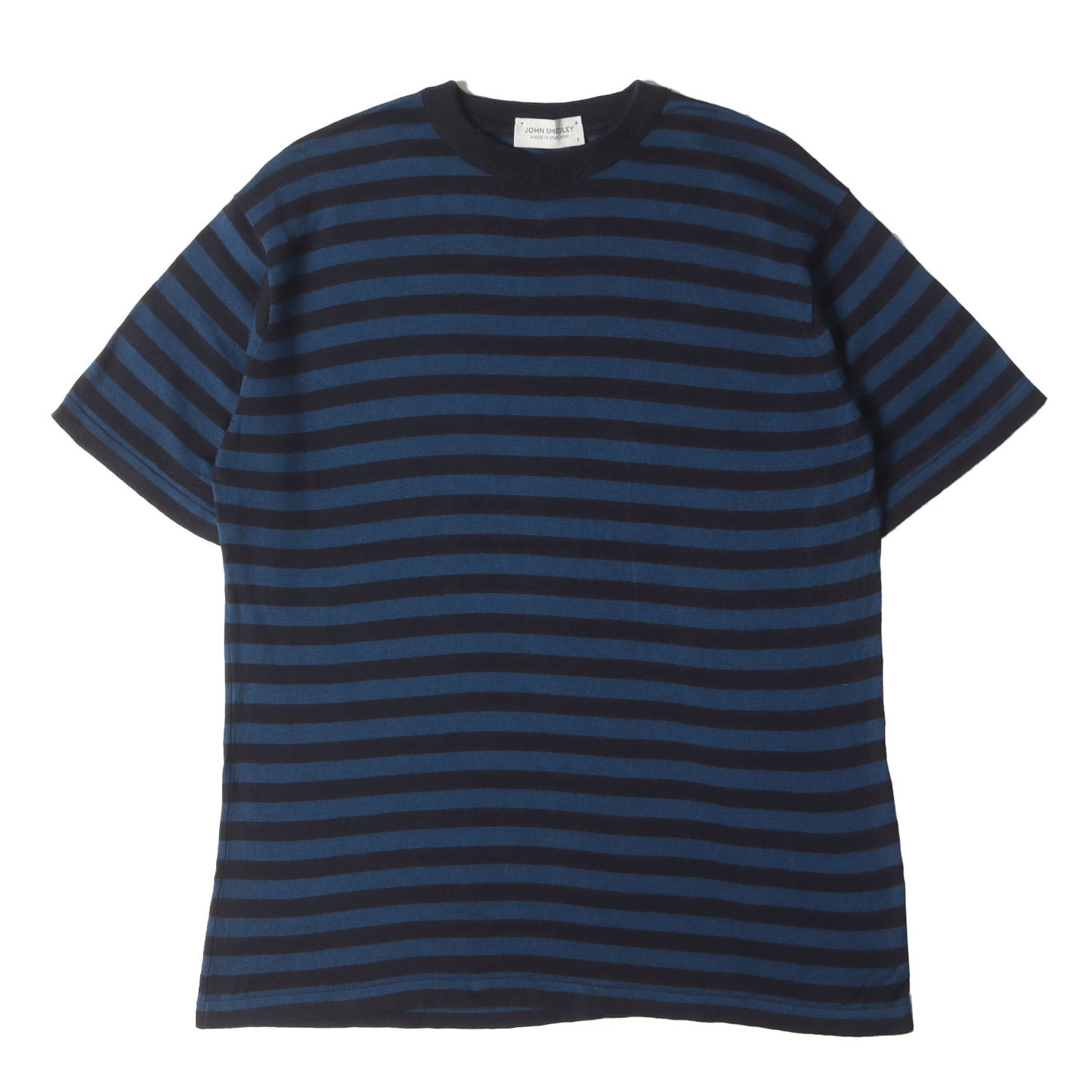 ボーダー ハイゲージ シーアイランド コットンニット Tシャツ / MADE IN ENGLAND