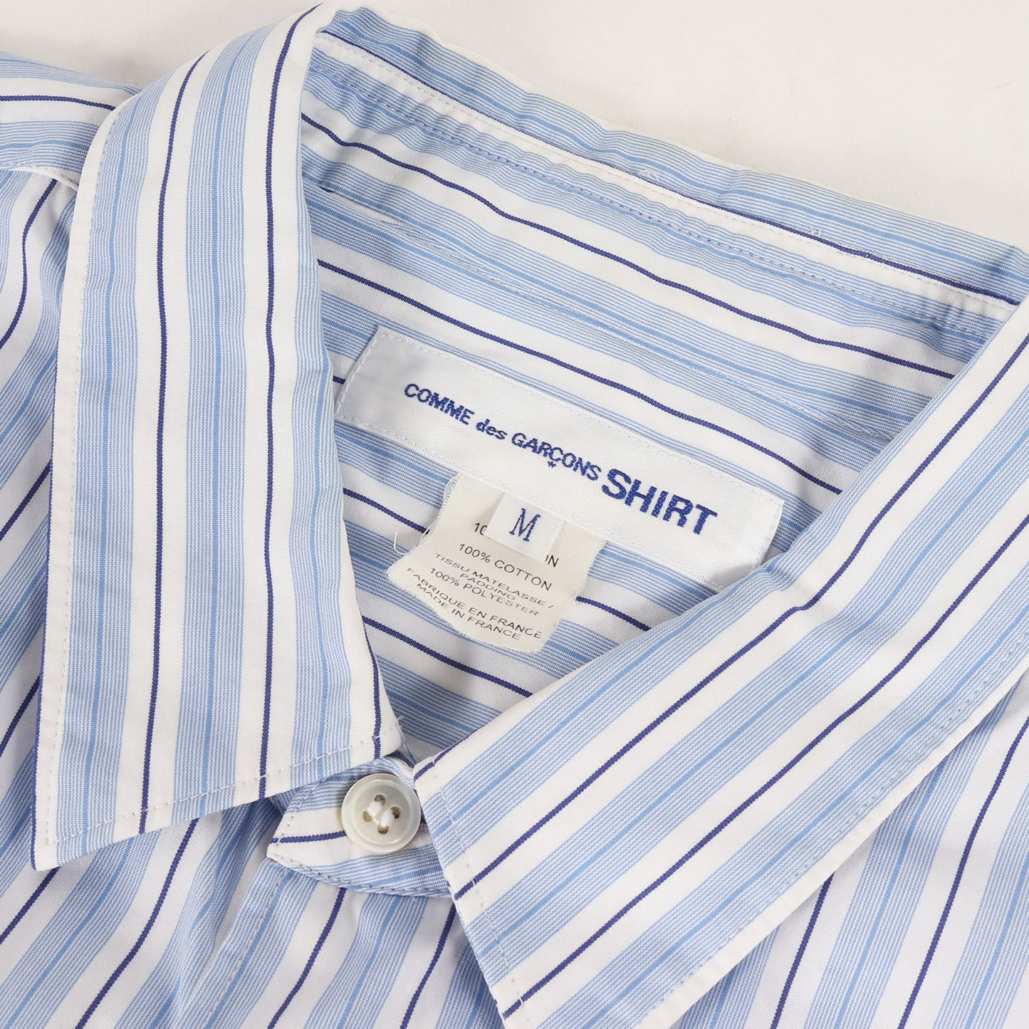 パテッド スター アップリケ ワッペン ストライプ ドレス シャツ (S23060) / MADE IN FRANCE