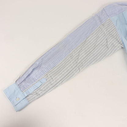 クレイジーパターン アシンメトリー ロング ドレス シャツ (S27050) / MADE IN FRANCE