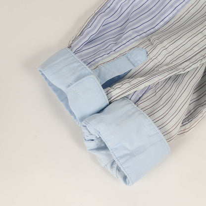 クレイジーパターン アシンメトリー ロング ドレス シャツ (S27050) / MADE IN FRANCE