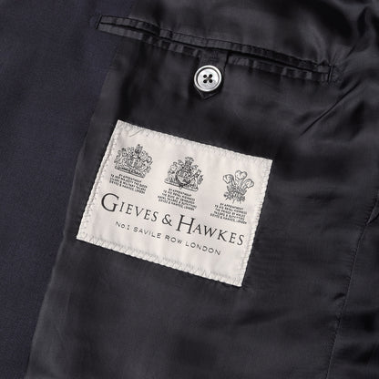 × Gieves & Hawkes バックデニム ウール 2B ブレザー (WE-J101)