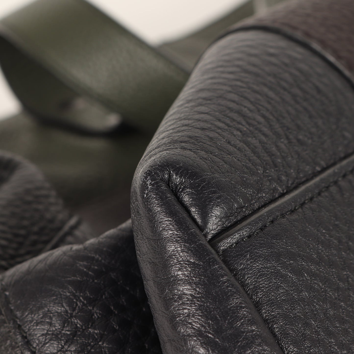 カラーブロック グレインレザー ハンドバッグ / MADE IN ITALY