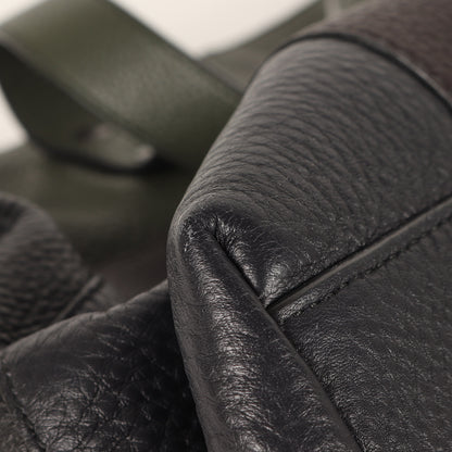 カラーブロック グレインレザー ハンドバッグ / MADE IN ITALY