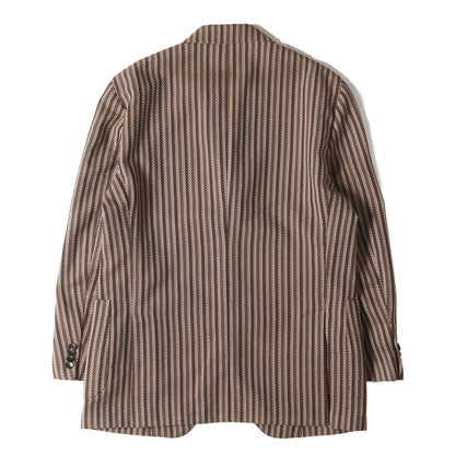 マルチストライプ 段返り3B テーラード ジャケット (JT903AQ70) / ブートニエール付き