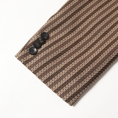 マルチストライプ 段返り3B テーラード ジャケット (JT903AQ70) / ブートニエール付き