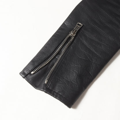 カウレザー ジップアップ シングルライダース ジャケット (21145604)