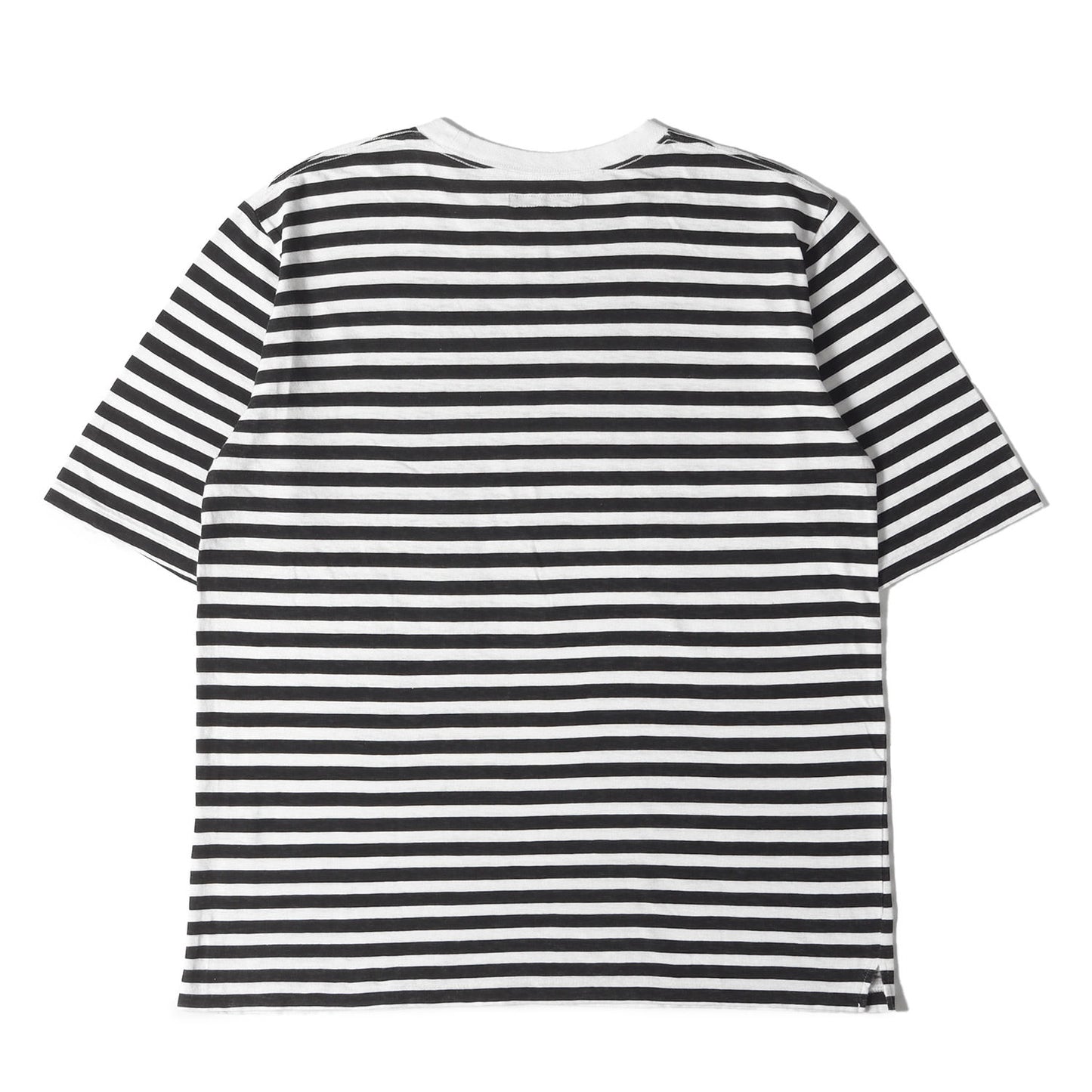 ボーダー リンガーネック ハーフスリーブ Tシャツ (211727104) / 五分袖 MADE IN JAPAN