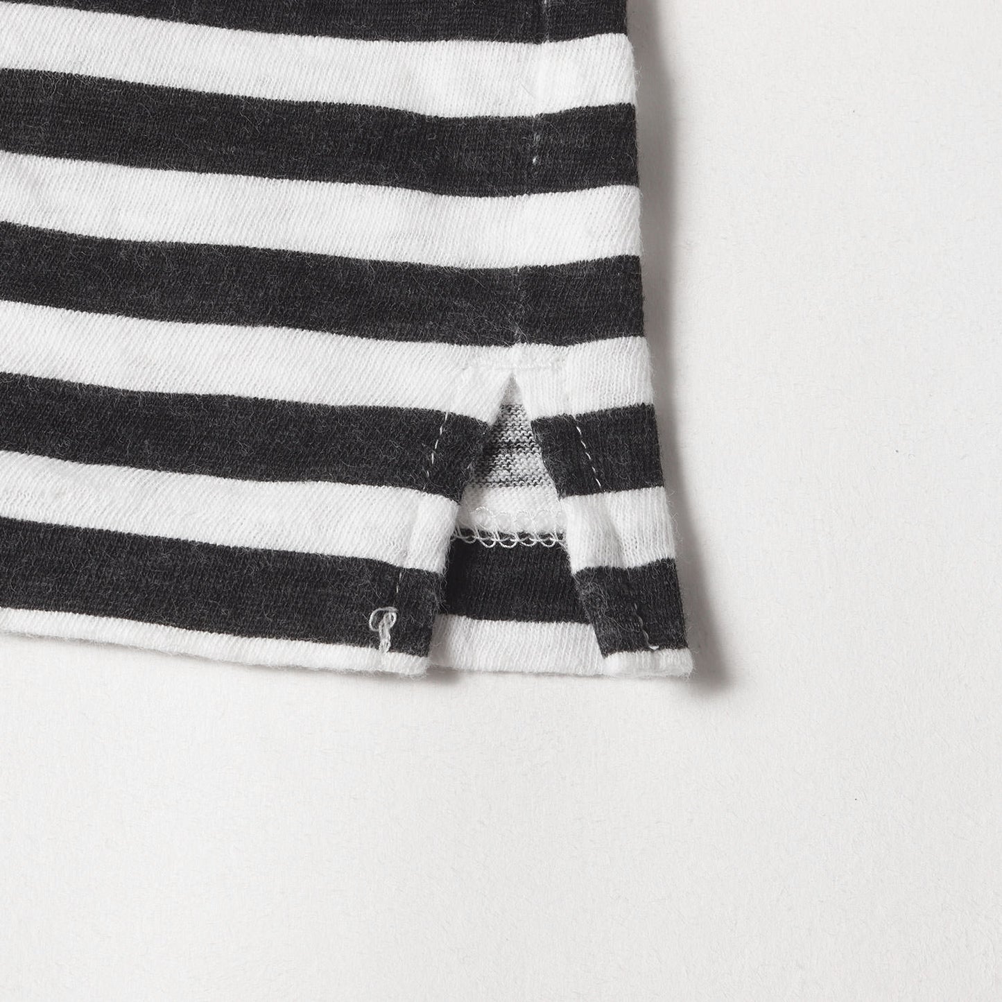 ボーダー リンガーネック ハーフスリーブ Tシャツ (211727104) / 五分袖 MADE IN JAPAN