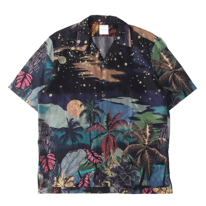 ジオメトリック 総柄 オープンカラー アロハ シャツ (LUNA HAWAIAN ALOHA SHIRT 183320 083S) / MADE IN JAPAN