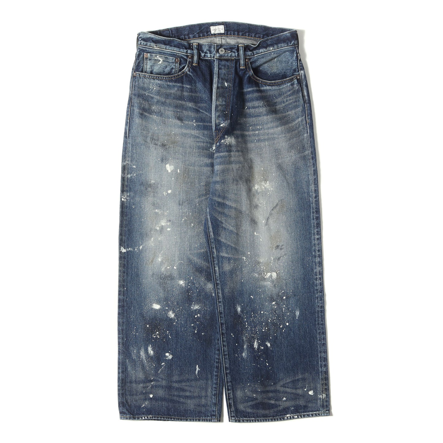25SS ペイント ヴィンテージ加工 エイジング ワイド デニム パンツ (AGING DENIM WIDE 5P PAINT 25-030-470-1440-1-0) / MADE IN JAPAN J.S.Homestead