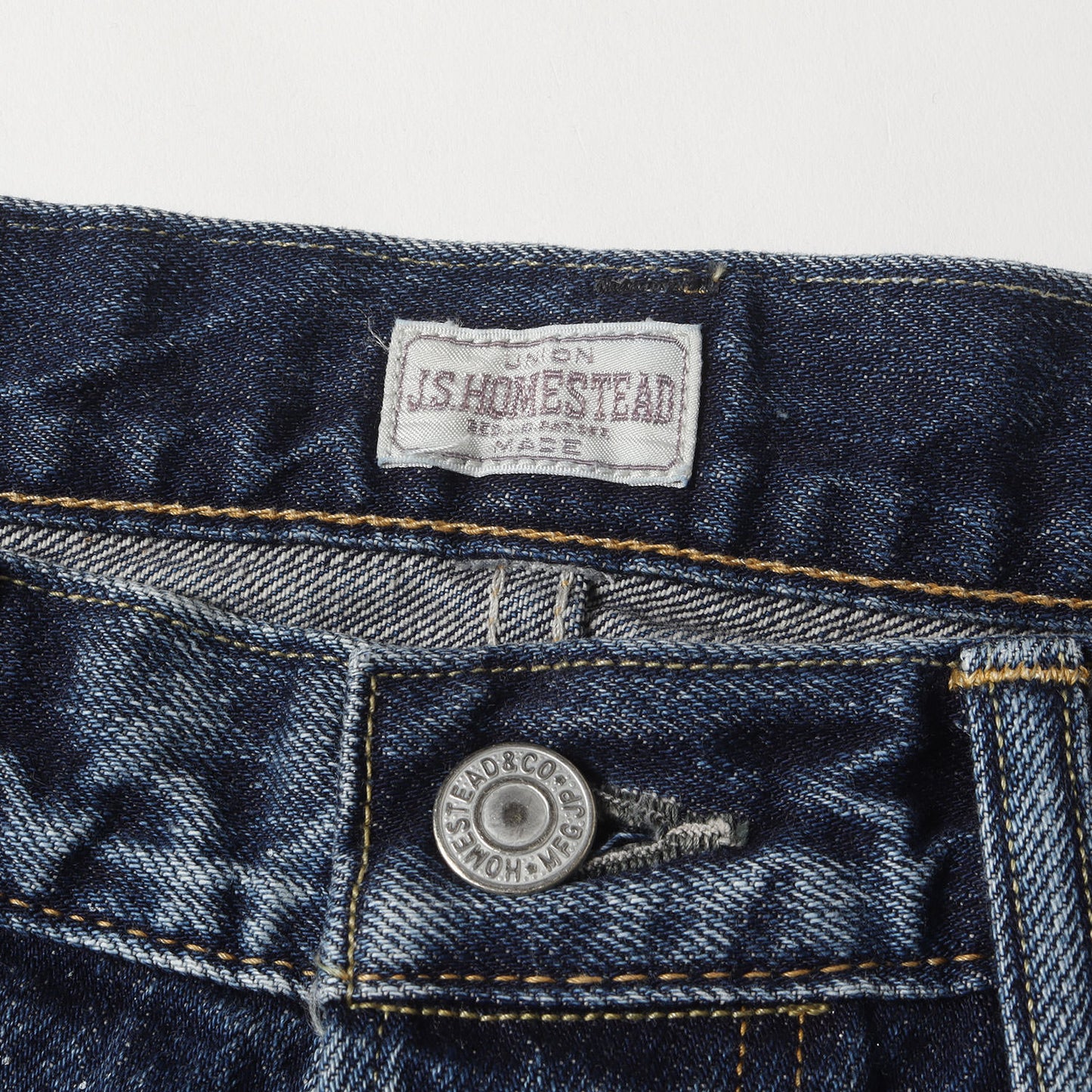 25SS ペイント ヴィンテージ加工 エイジング ワイド デニム パンツ (AGING DENIM WIDE 5P PAINT 25-030-470-1440-1-0) / MADE IN JAPAN J.S.Homestead